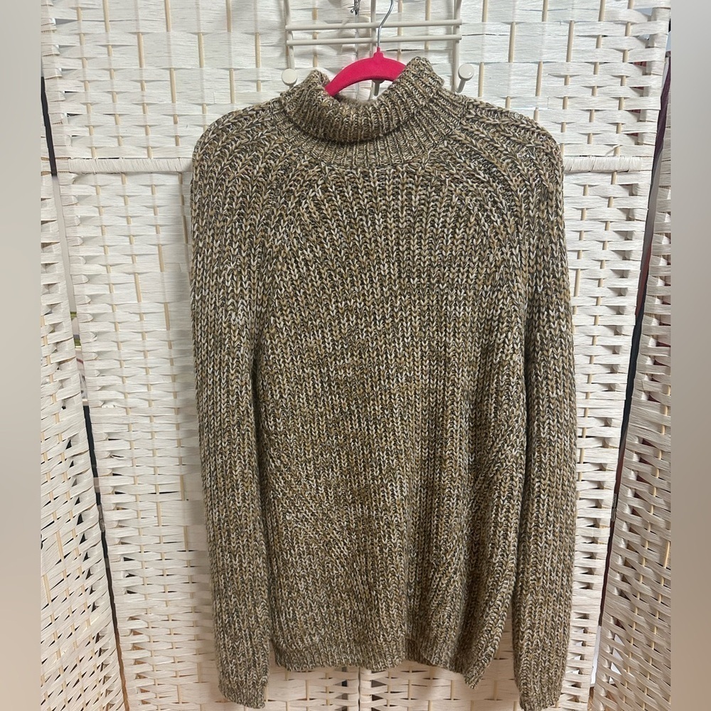 ASOS women’s‎ chunky knit high fold collar long sleeve sweater size M euc